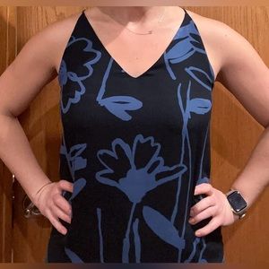 Loft Flowy Blue Camisole Spaghetti Strap Dressy Blouse Tank Top